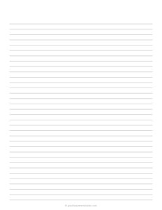 College Ruled Lined Paper (No Vertical Line)