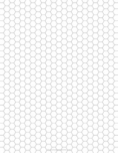 1/2 inch Hexagon Graph Paper