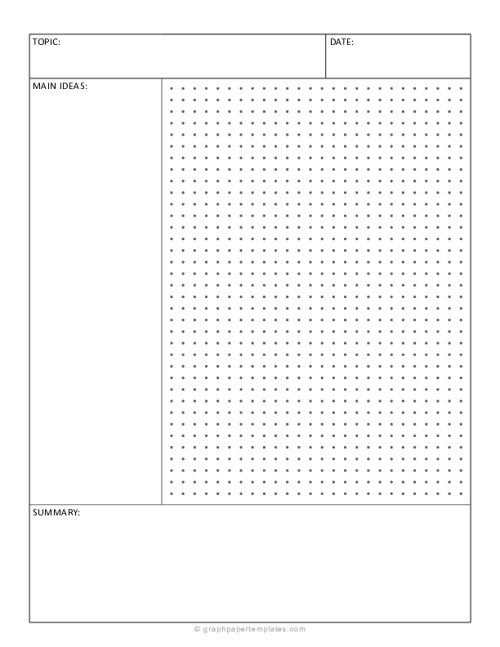 Cornell Notes (with 0.5cm Grid)