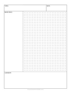 Cornell Notes Template (with 0.5cm Grid)