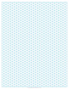 3D Isometric Graph Paper (Blue)
