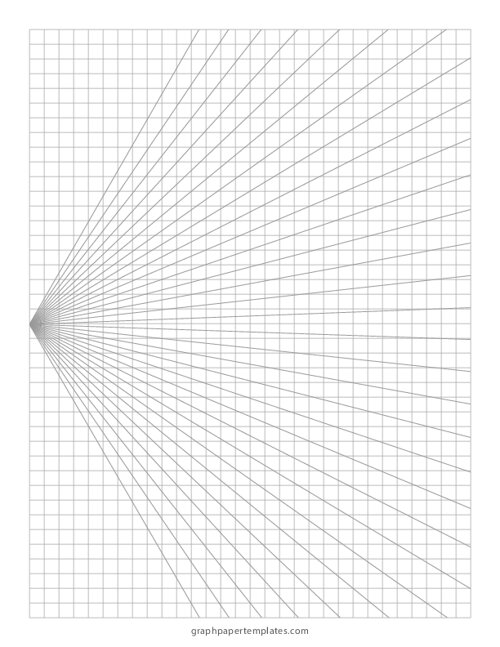 Left One Point Perspective Grid