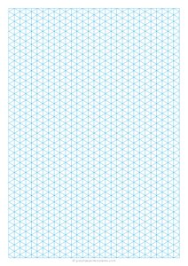 A4 3D Isometric Graph Paper (Blue)