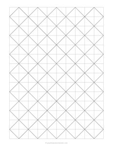 1 inch Full Grid Axonometric Graph Paper