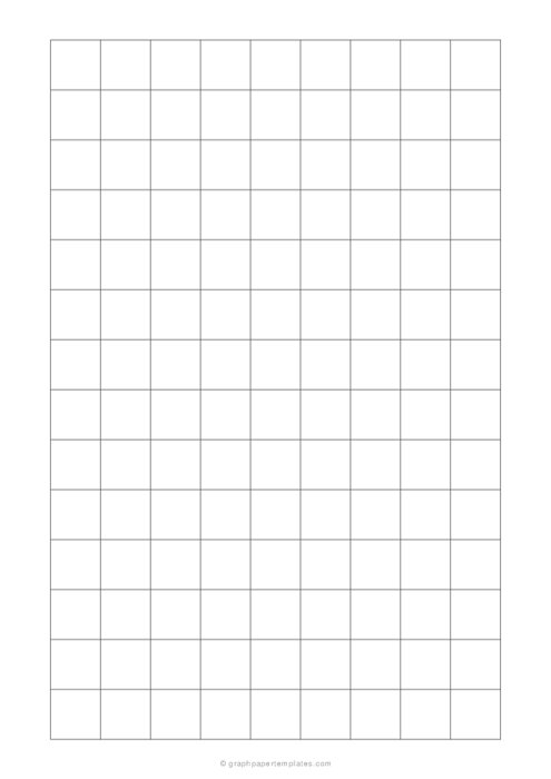 A4 3/4 Inch Graph Paper