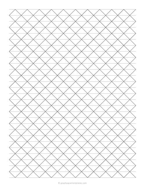 Axonometric Graph Paper with Horizontal Guides