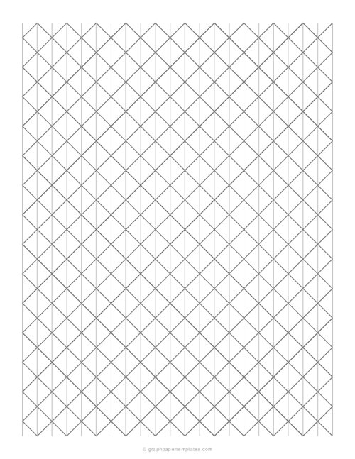 Axonometric Graph Paper with Vertical Guides