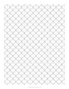 Axonometric Graph Paper with Vertical Guides