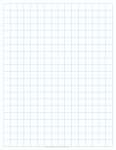 1/2 Inch Graph Paper (Blue)