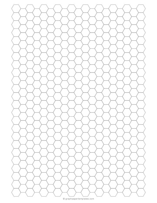 1/2 inch Hexagon Graph Paper