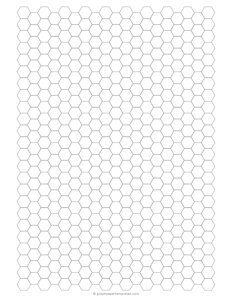 1/2 inch Hexagon Graph Paper