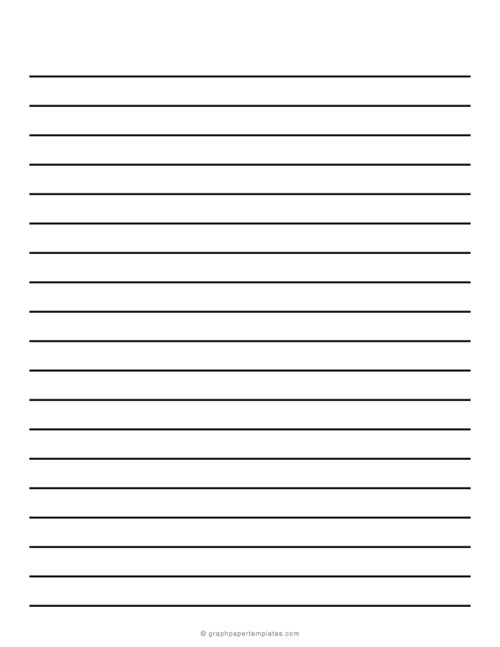 1/2 Low Vision Dark Lined Paper