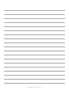 1/2 Low Vision Dark Lined Paper