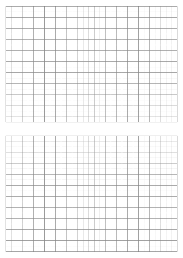 A5 1/4 Inch Graph Paper on A4