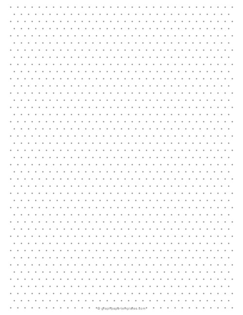 1/4 inch Dot Grid Isometric Graph Paper