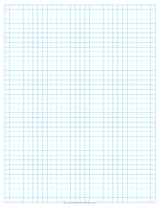 1/4 Inch Graph Paper (Blue)