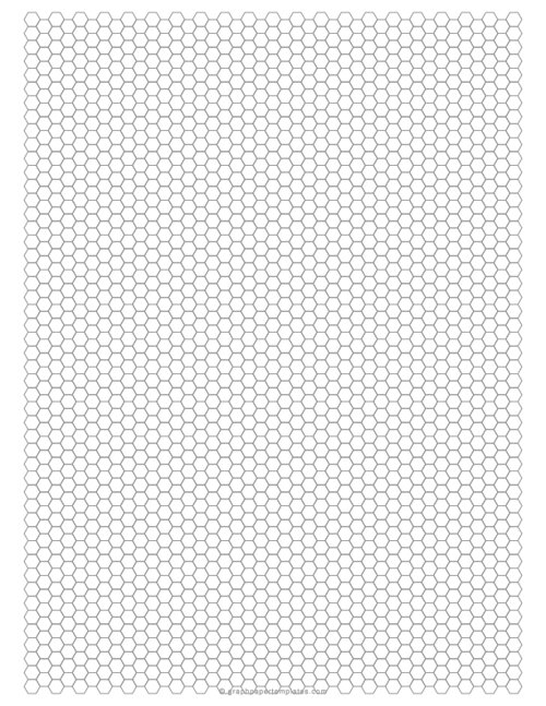 1/4 Inch Hex Graph Paper