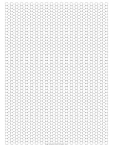 1/4 Inch Hex Graph Paper