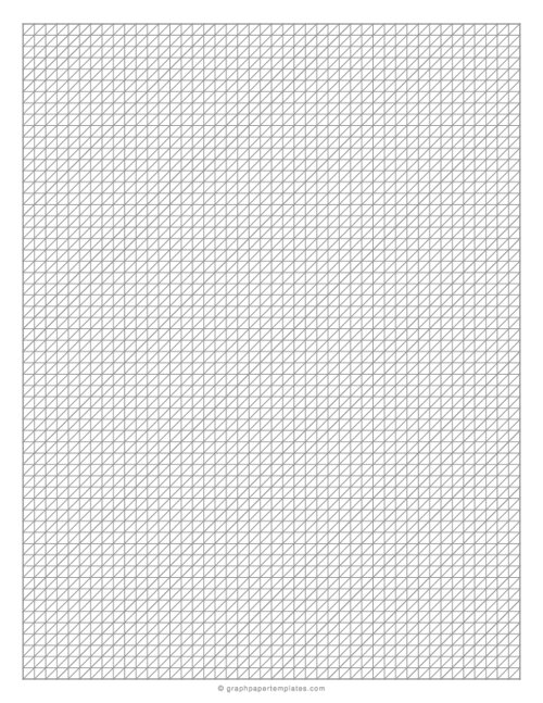 1/4 Inch Oblique Graph Paper