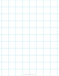 1 inch Graph Paper (Blue)