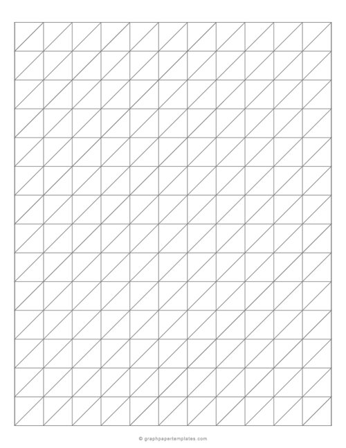 1 Inch Oblique Graph Paper