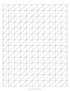 1 Inch Oblique Graph Paper