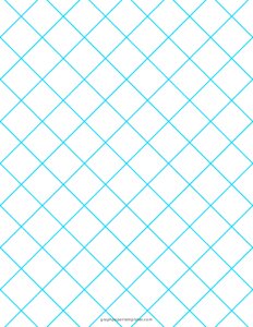 1 inch Quilting Graph Paper (Blue)