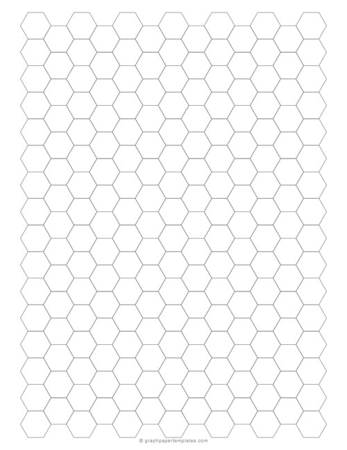 3/4 Inch Hex Graph Paper