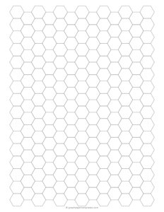 3/4 Inch Hex Graph Paper