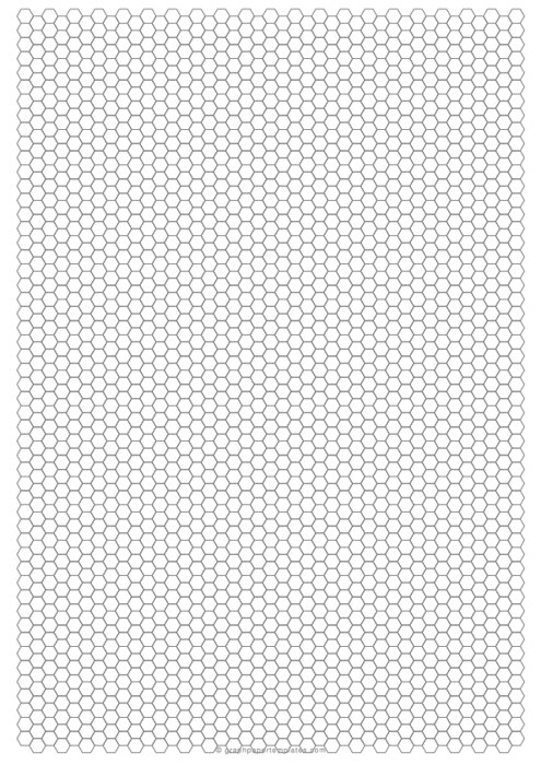 A4 1/4 Inch Hexagon Graph Paper