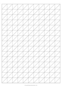 A4 One Inch Oblique Graph Paper