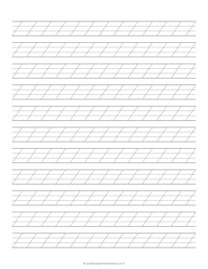 Calligraphy Paper Printable (Slant Lines)