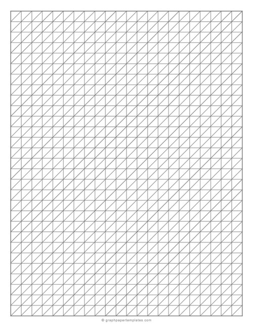 1/2 Inch Oblique Graph Paper