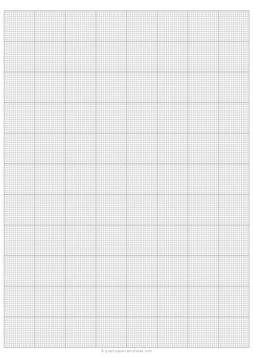 16 Squares Per Inch Graph Paper on A4 Size