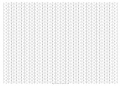 A4 1/2 Inch Isometric Graph Paper (Landscape)