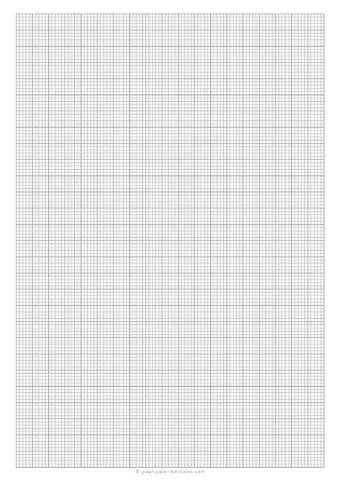 5 Squares per cm graph paper on A4 Size