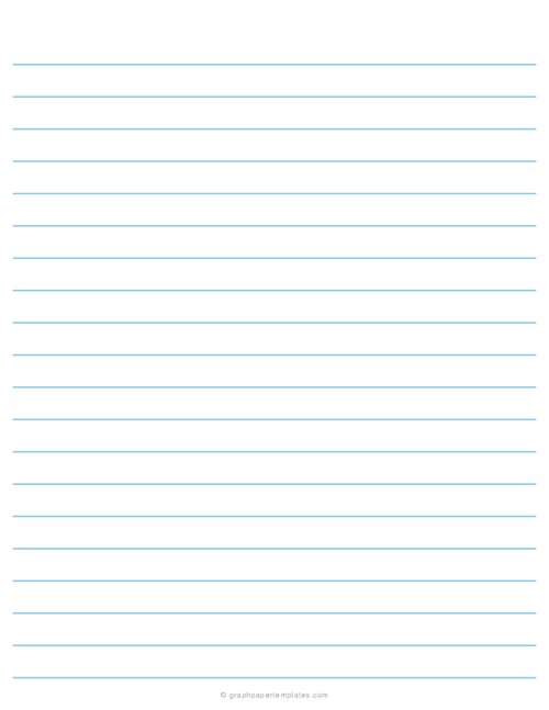 1/2 Inch Lined Paper (Blue)