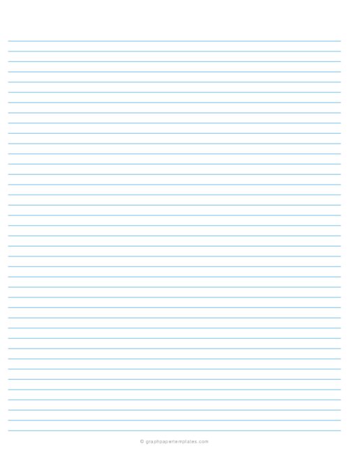 1/4 Inch Lined Paper (Blue)