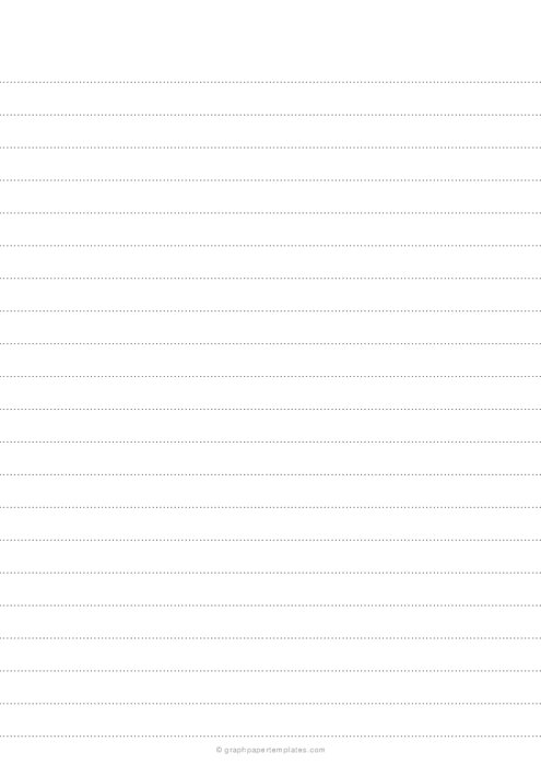 A4 1/2 Inch Dotted Lined Paper