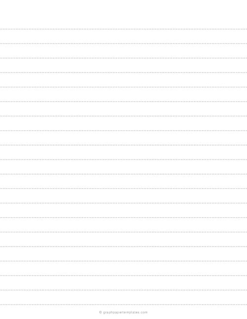 1/2 Inch Dotted Lined Paper