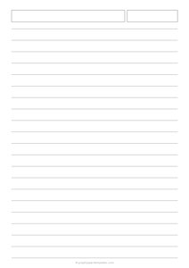 A4 1/2 Inch Lined Paper with Header