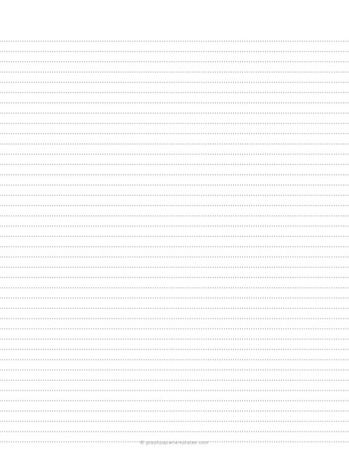 1/4 Inch Dotted Lined Paper