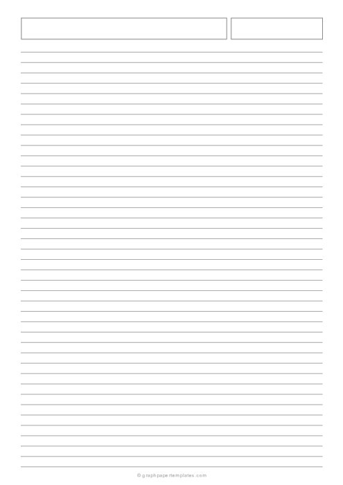 A4 1/4 Inch Lined Paper with Header