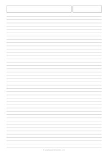 A4 1/4 Inch Lined Paper with Header