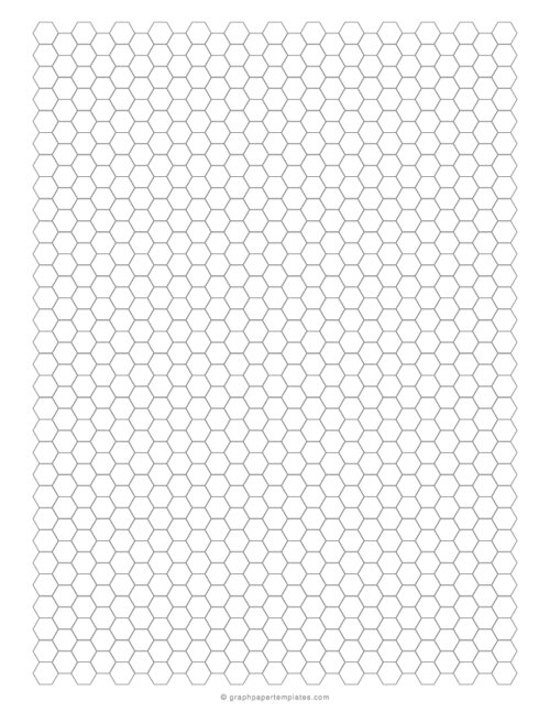 1 cm Hexagon Graph Paper