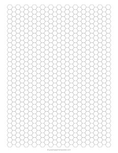 1 cm Hexagon Graph Paper