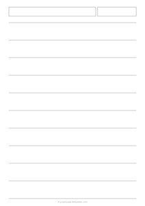 A4 1 Inch Lined Paper with Header