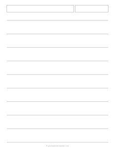 1 Inch Lined Paper with Header