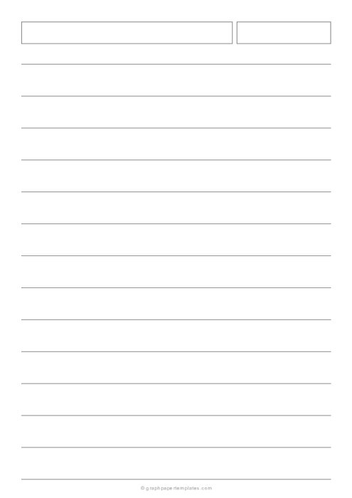 A4 3/4 Inch Lined Paper with Header