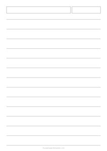 A4 3/4 Inch Lined Paper with Header